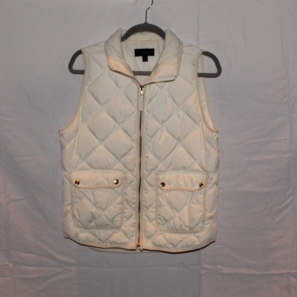 White Quilted Puffer Vest